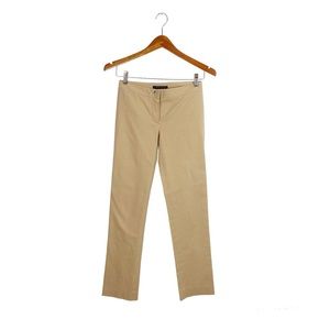 Theory x Bergdorf Goodman Slim Fit Cotton Pants Khaki Size 0